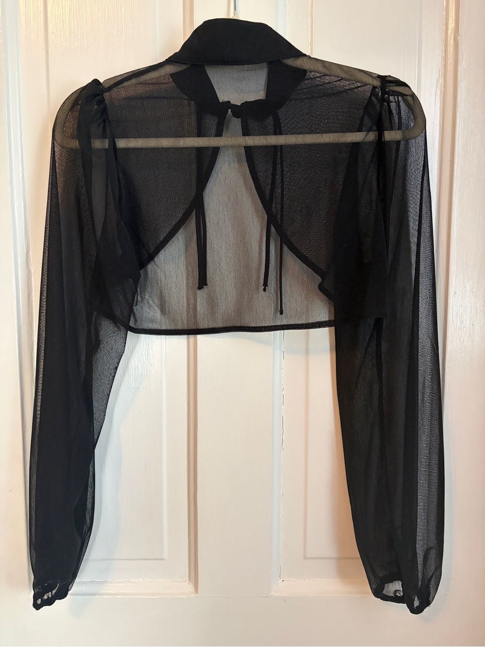 NWOT Sheer Black Shrug - Picture 8 of 8